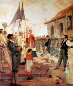 Požehnání vlajek revoluce v roce 1817